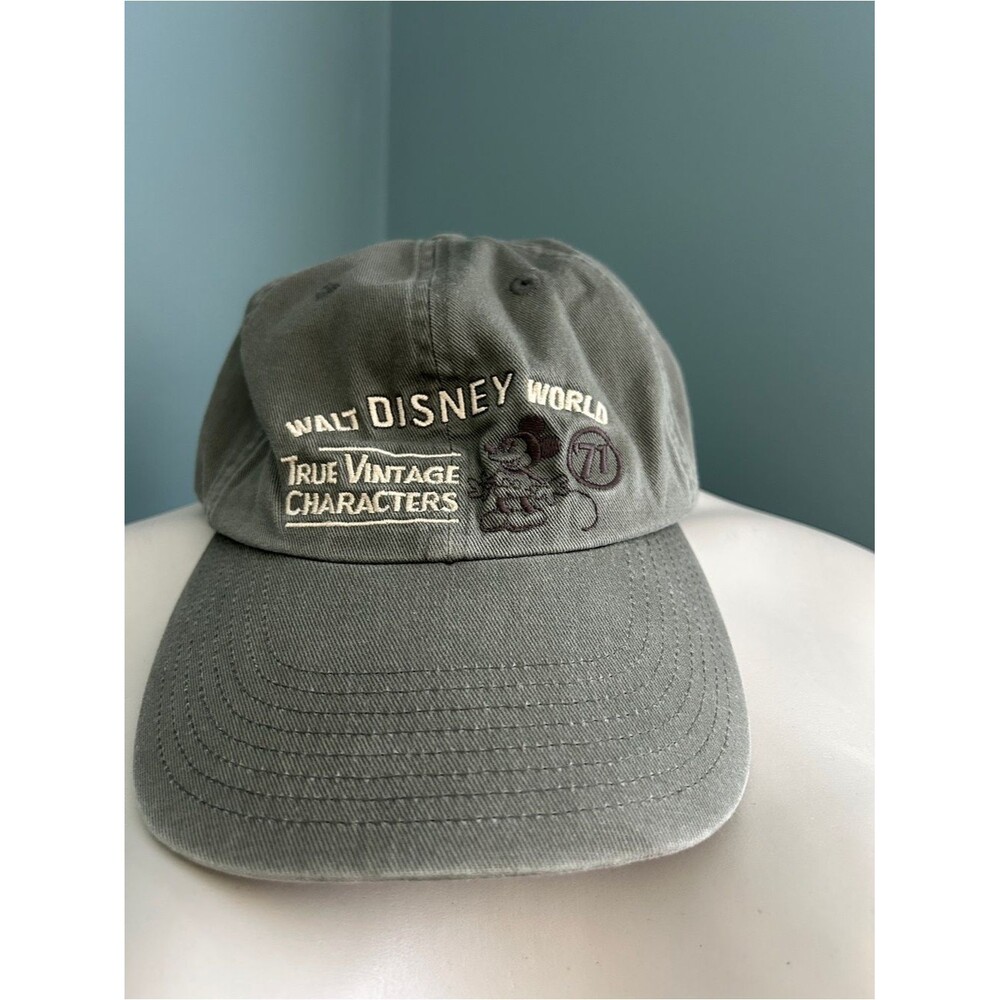 Disney Olive Green True Vintage Characters Baseball Cap Adult Size